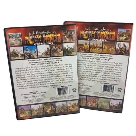 Lot of 2 Hunting DVDs Jack Brittingham's Best of Buck Fever Volume 1 & 2 - Picture 3 of 4